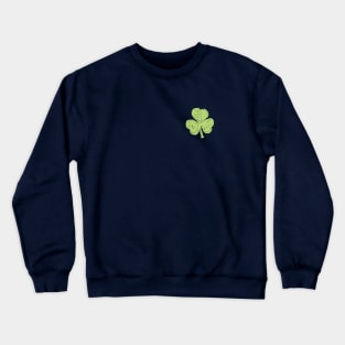 Small Green Crayon Shamrock for St Patricks Day Crewneck Sweatshirt